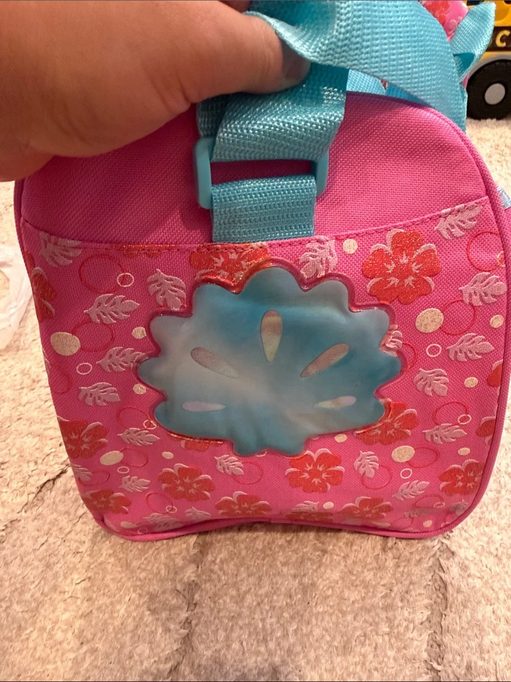 Disney Pink Ariel Floral Kids duffel bag